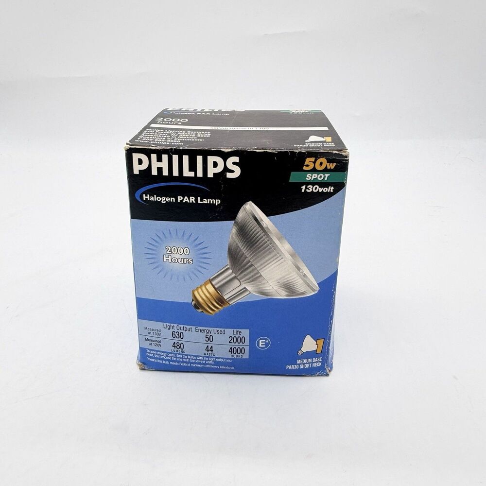 1 Philips 813895 50PAR30/SP10 Halogen PAR30 Spot Light Bulb 50W 130V